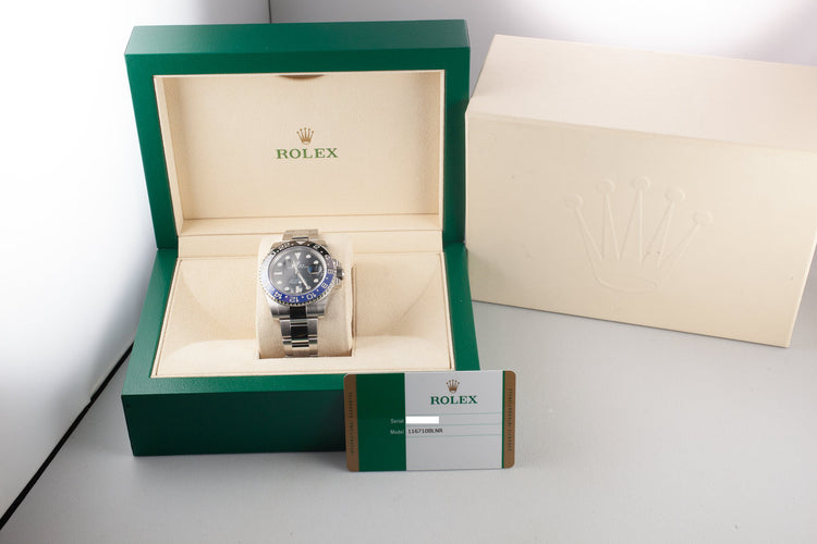 2018 Rolex GMT-Master II 116710BLNR "Batman" with Box and Papers