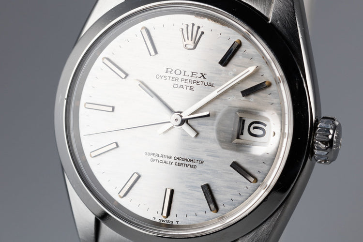 1970 Rolex Date 1500 with Silver Mosaic Dial