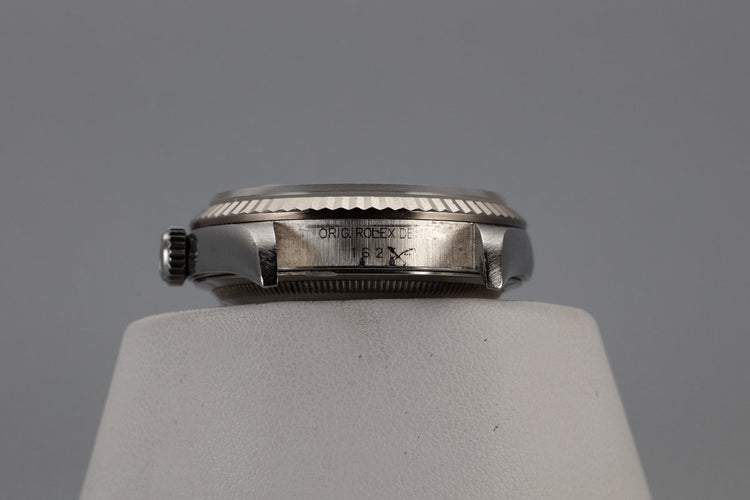 1995 Rolex DateJust 16234 with No Lume Silver Roman Numeral Dial