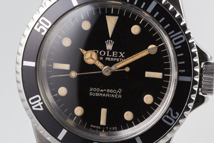 1965 Rolex Submariner 5513 Glossy Gilt Dial