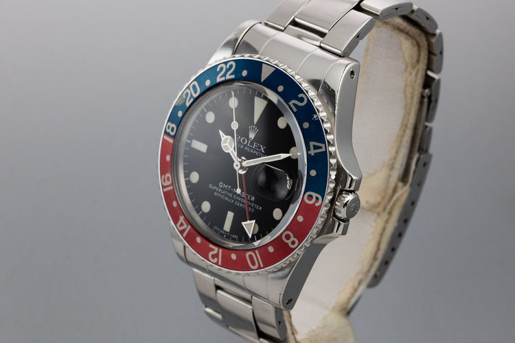 1977 Rolex GMT-Master 1675 "Pepsi" with Box, Papers, and Service Papers