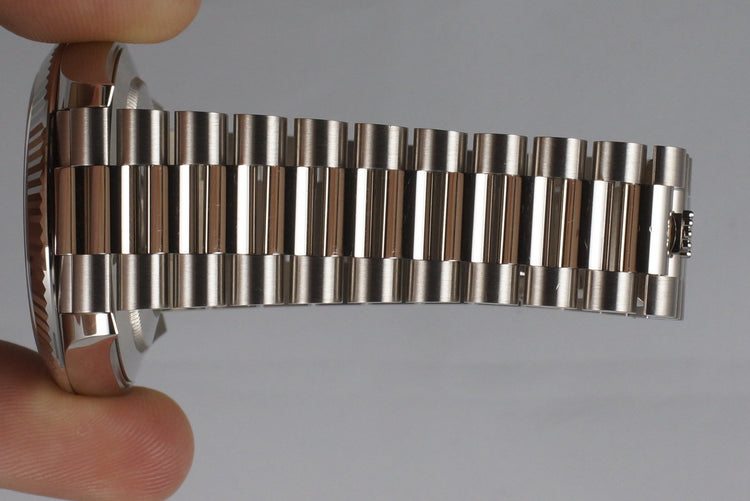 2015 Rolex WG Day-Date 228239 Blue Roman Dial with Box and Papers