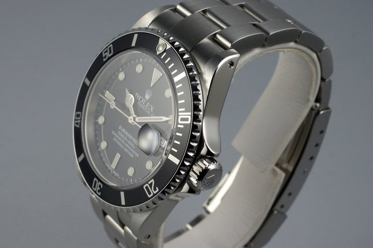 2002 Rolex Submariner 16610 with RCS Papers