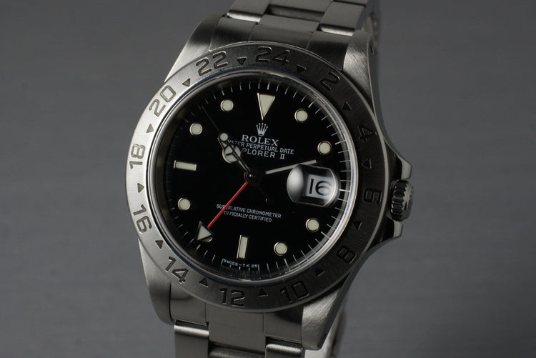 1997 Rolex Explorer II 16570 Black Dial with Box and Papers