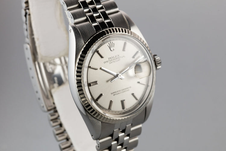 1972 Rolex DateJust 1601 No Lume Sigma Silver Dial