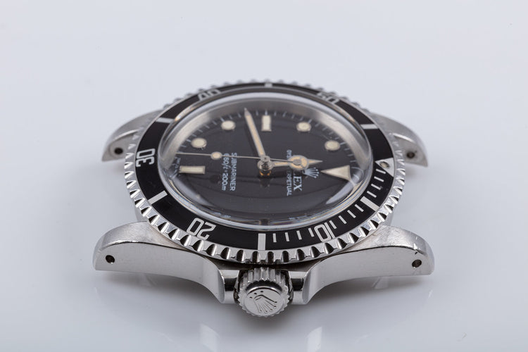 1984 Vintage Unpolished Rolex Submariner 5513 Glossy White Gold Surround Dial