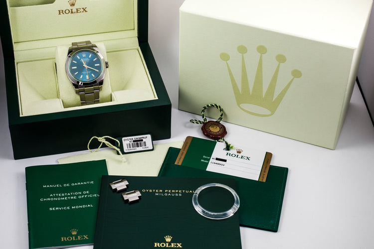 2015 Rolex Milgauss 116400GV Box and Papers