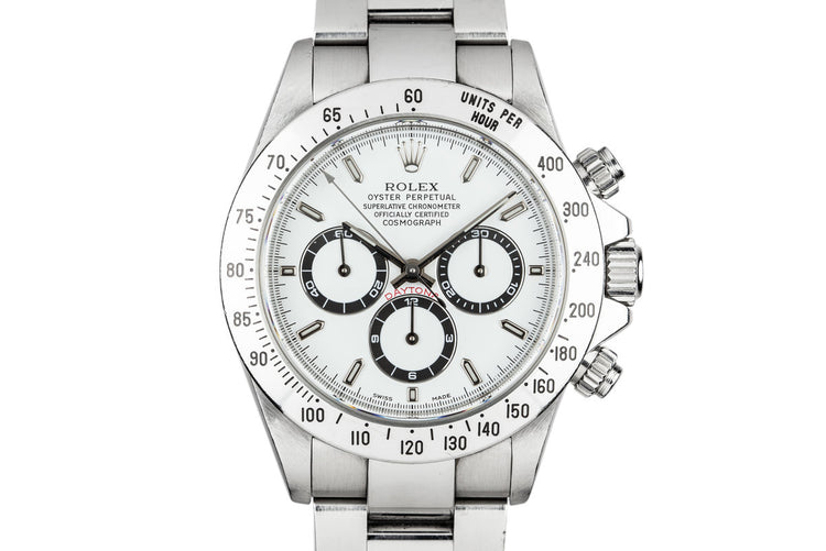 1999 Rolex Zenith Daytona 16520 White Dial with Box and Papers