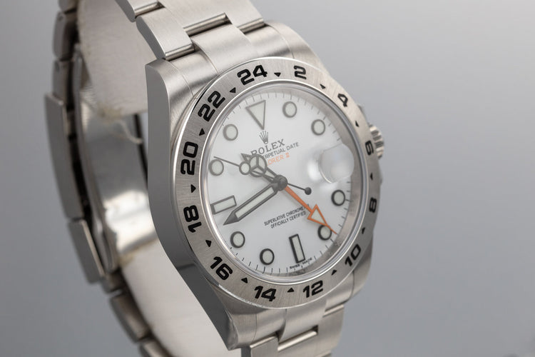 2017 Rolex Explorer II 216570 White Dial with Box