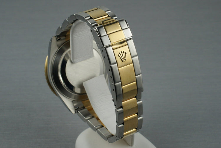 2000 Rolex Two Tone Submariner 16613 Serti Dial with Box and Papers