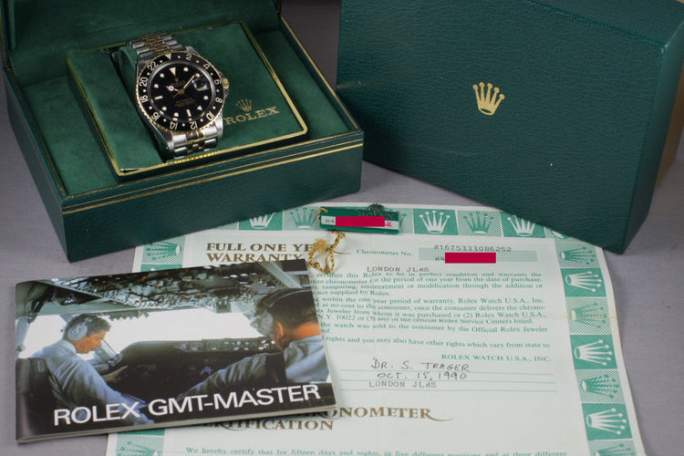 1987 Rolex 18K/SS GMT-Master 16753 with Box and Papers