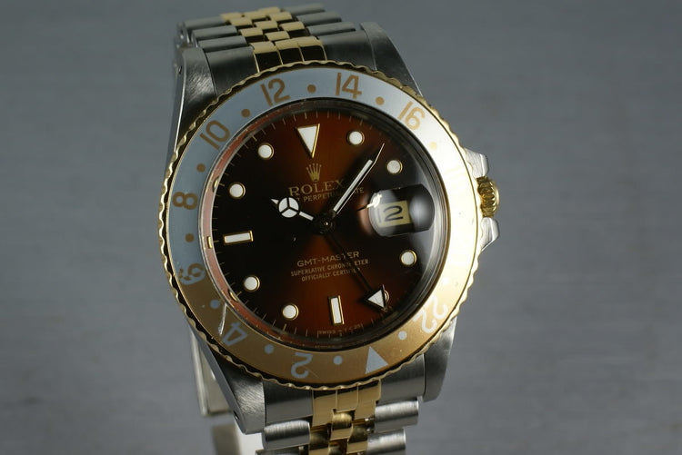 Rolex GMT Two Tone 16753 Root Beer