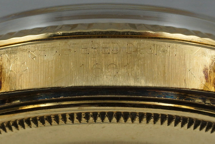 1969 Rolex YG Datejust 1601 with Linen Dial