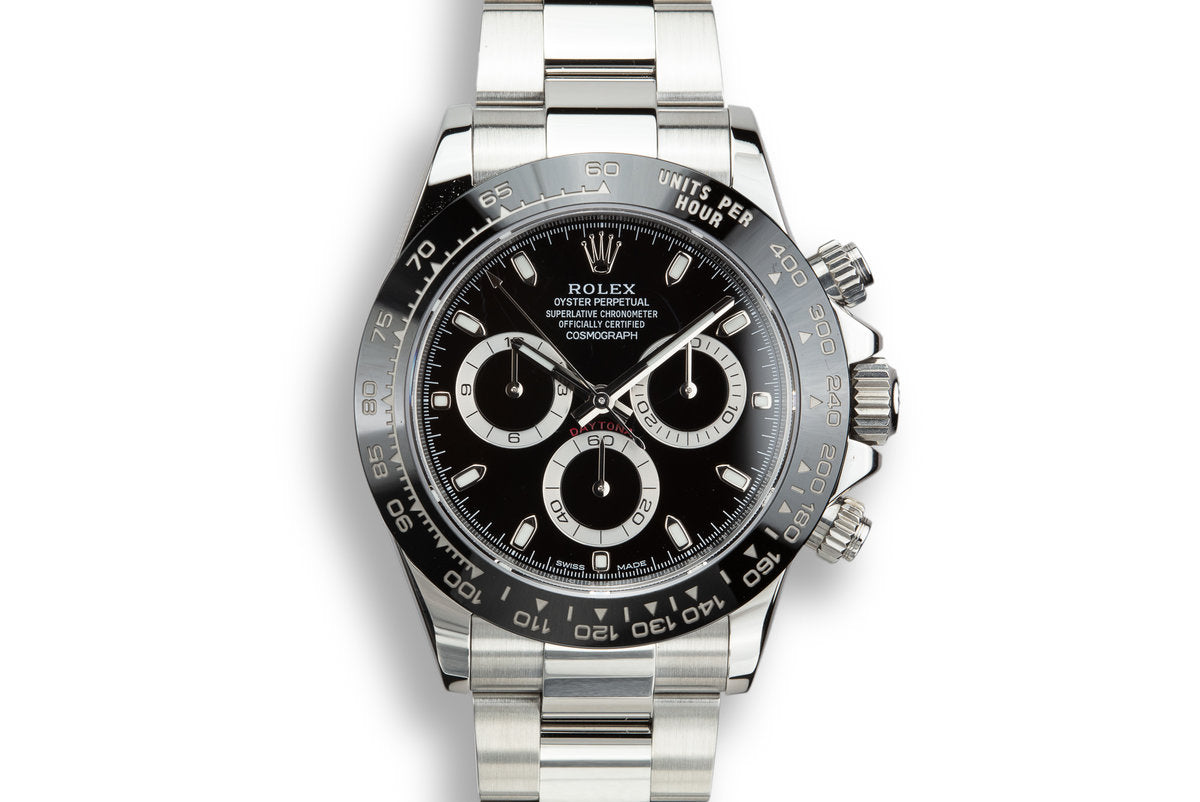 Daytona Black 15×7 P127 2本 HQ Milton - 2017 Rolex Daytona 116500LN Black Dial with box and