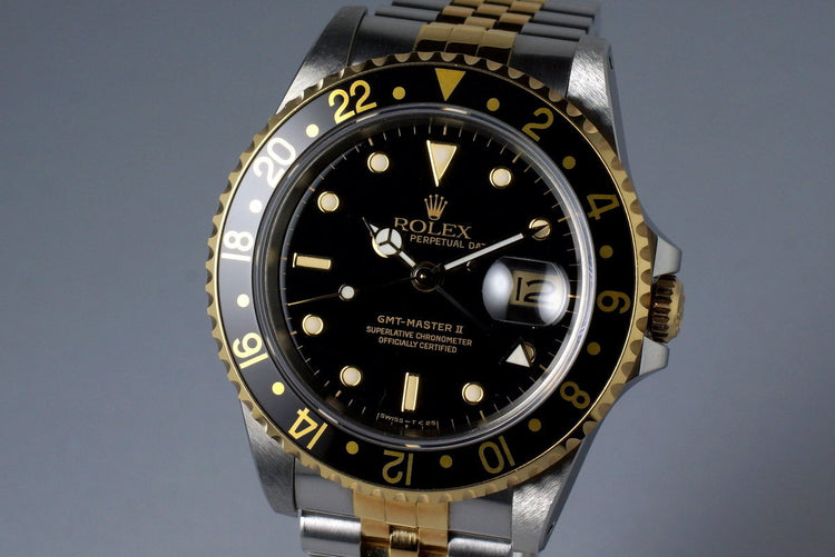 1989 Rolex Two Tone GMT II 16713 with Box and Papers