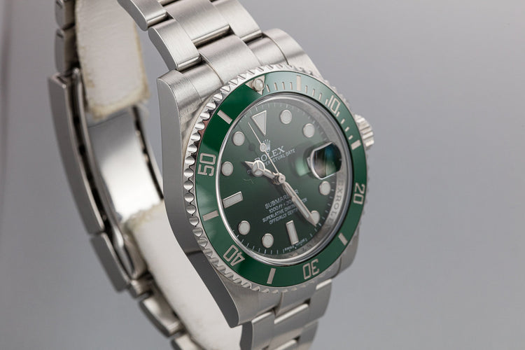 2014 Rolex Green Submariner116610LV "Hulk" with Box and Papers