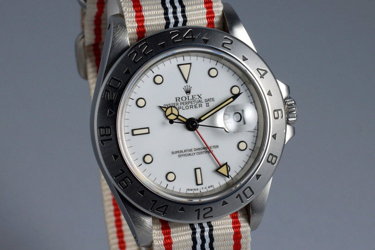 1995 Rolex Explorer II 16570 White Dial