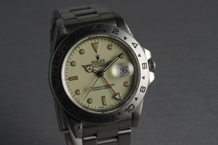 Rolex Explorer II 16550 Cream Rail Dial