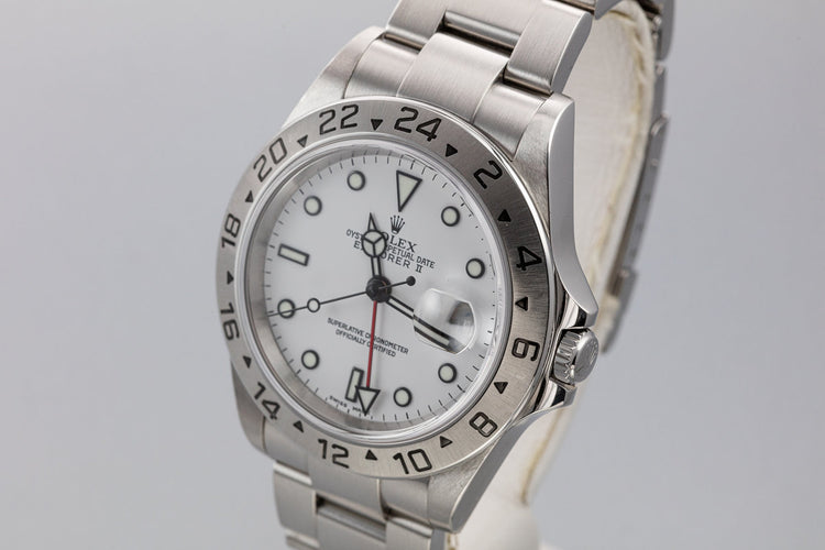 2005 Rolex Explorer II 16570 White Dial with Box and Papers