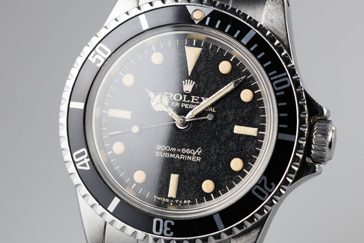 1967 Rolex Submariner 5513 Gilt "Bart Simpson" Dial with Night Sky Patina