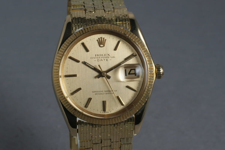1965 Rolex 18K Date 1509 with Rare Rolex Band
