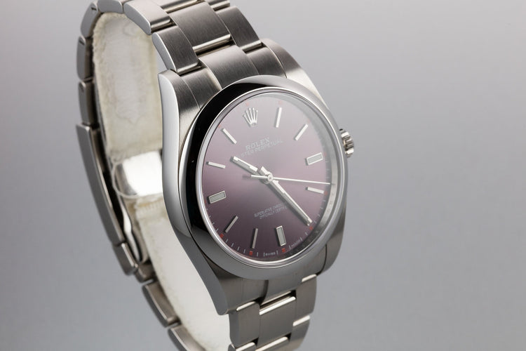 Rolex Oyster Perpetual 114300 Purple "Grape" Dial with Box and Papers