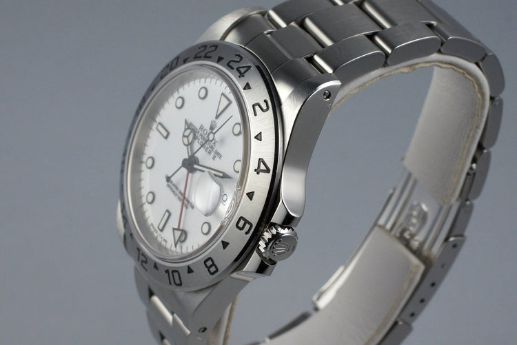 1997 Rolex Explorer II 16570 White Dial