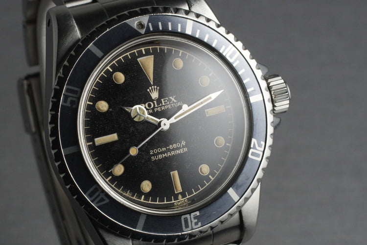 1961 Rolex Submariner 5512 PCG with Gilt Chapter Ring Exclamation Dial