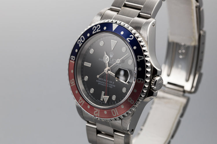 1999 Rolex GMT-Master II 16710 with Faded "Pepsi" Insert and Box and Papers