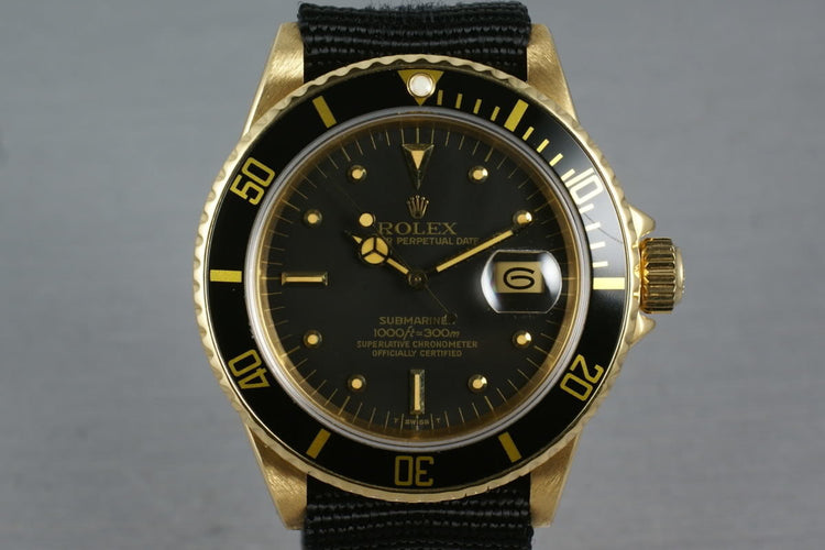 1984 Submariner 18K 16808 with Black Nipple Dial