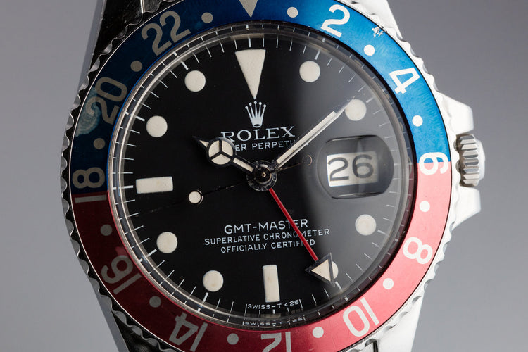 1977 Rolex GMT-Master 1675 "Pepsi" with Box, Papers, and Service Papers