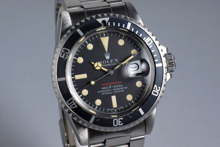 1970 Rolex Red Submariner 1680 Mark IV Dial