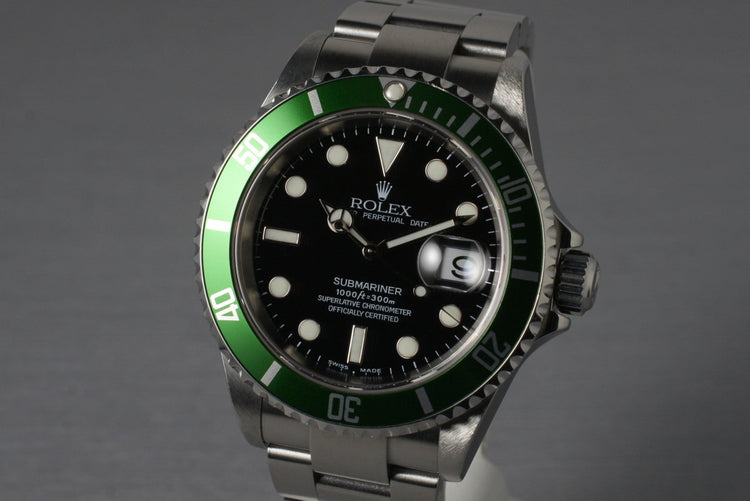 2004 Rolex Green Submariner 16610T
