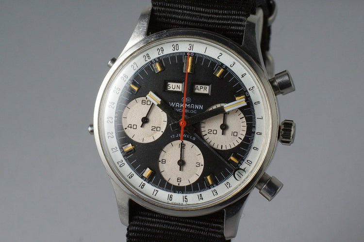 1960’s Wakmann Incabloc Triple Date Chronograph 71.1309.70