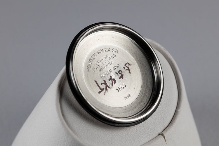 1968 Rolex DateJust 1603 with No Lume Silver Dial