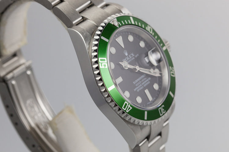 2005 Rolex Submariner 16610 Green Bezel with Box and Papers