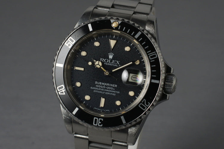 1987 Rolex Submariner 16800 with Box and Papers