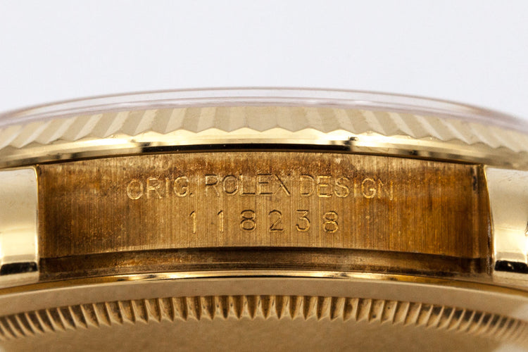 2005 Rolex YG Day-Date 118238A with Gold with Diamond