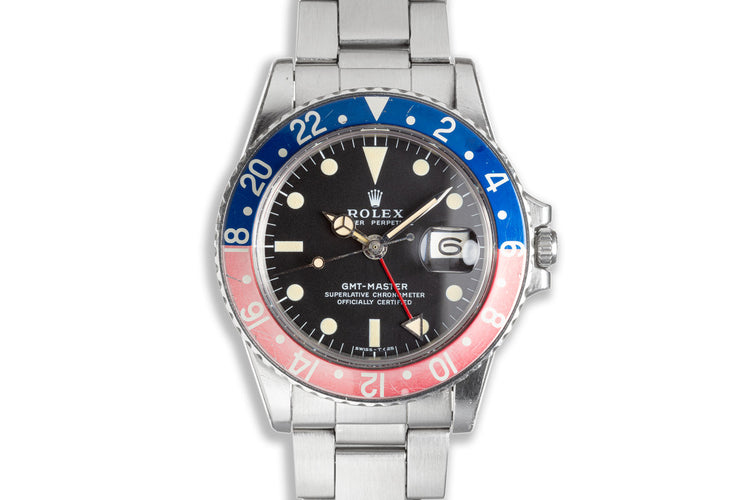 1972 Unpolished Vintage Rolex GMT-Master MKII 1675 with Box