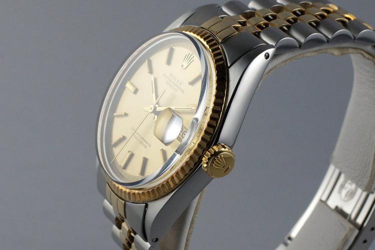 1968 Rolex Two Tone DateJust 1601 Non-Luminous Champagne Dial