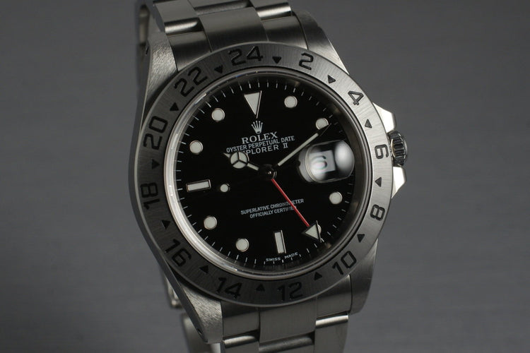 2000 Rolex Explorer II 16570 Black Dial with Box and Papers