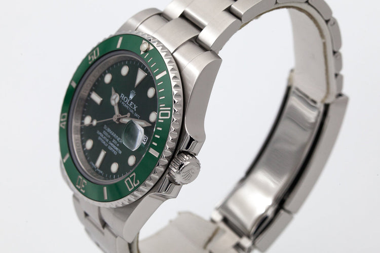 2010 Rolex Green Submariner 116610LV with Box and Papers