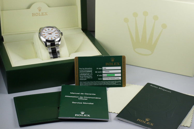 2007 Rolex Milgauss 116400V with Box and Papers