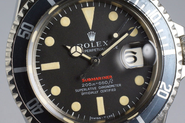 1969 Rolex Red Submariner 1680 Mark II Meters First