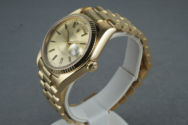 1980 Rolex President 18038 with RSC service Papers