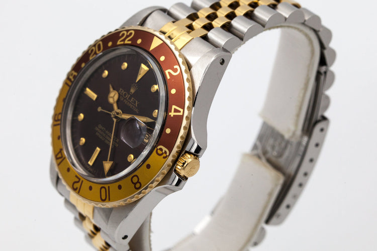 1981 Rolex Two Tone GMT 16753 Root Beer Dial