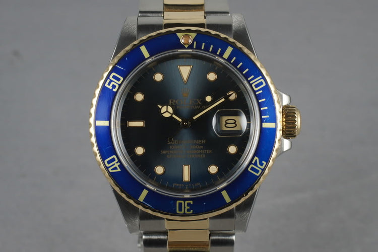 1987 Rolex Submariner 18K/SS Blue Dial 16803