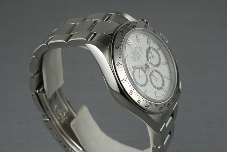 1997 Rolex SS Zenith Daytona 16520 White Dial with Box and Papers