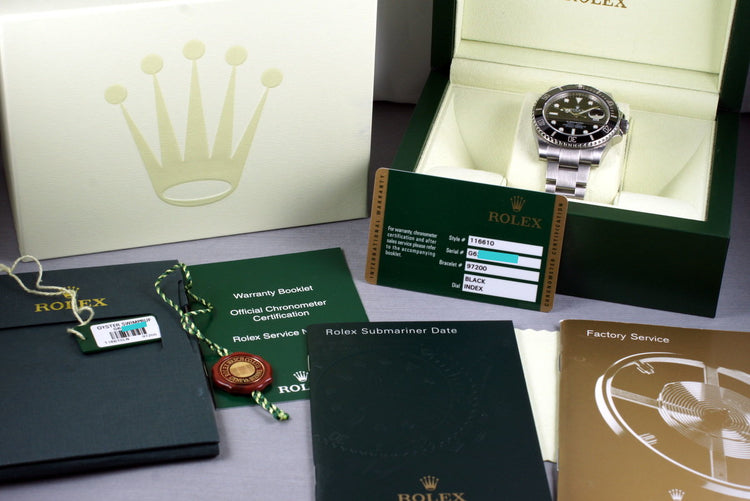 2010 Rolex Submariner 116610 with Box and Papers