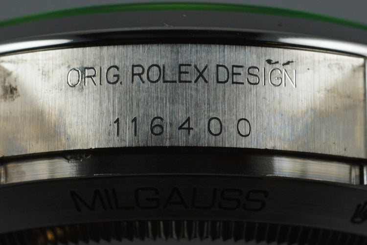 2009 Rolex Milgauss 116400GV with Box and Papers